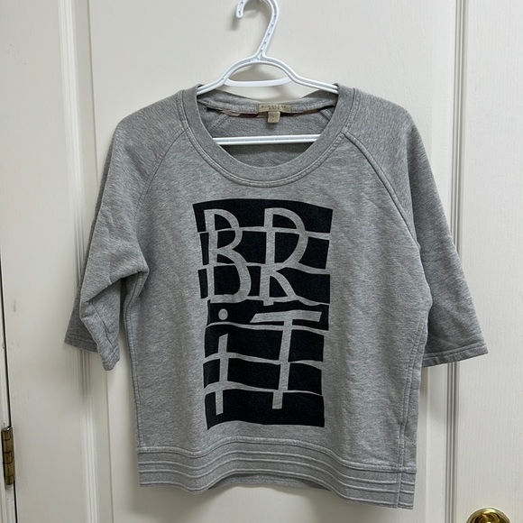 Burberry Gray and Black Crew Neck Sweater - Picture 1 of 9